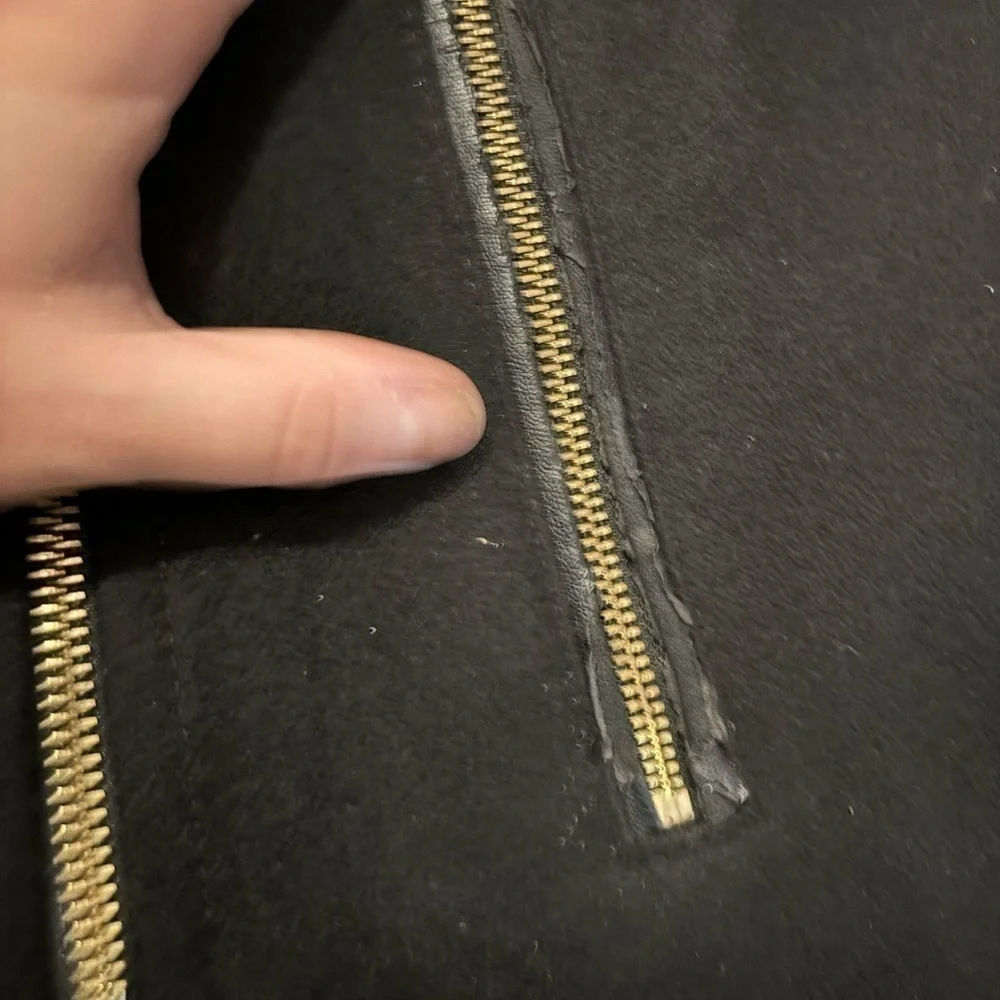 Black MICHAEL by Michael Kors Pea Coat, with gold details - size 8 - Picture 6 of 7